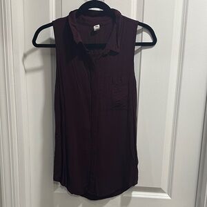 Old Navy Sleeveless Dark Purple Blouse